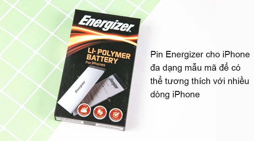C&aacute;c loại pin Energizer cho iPhone