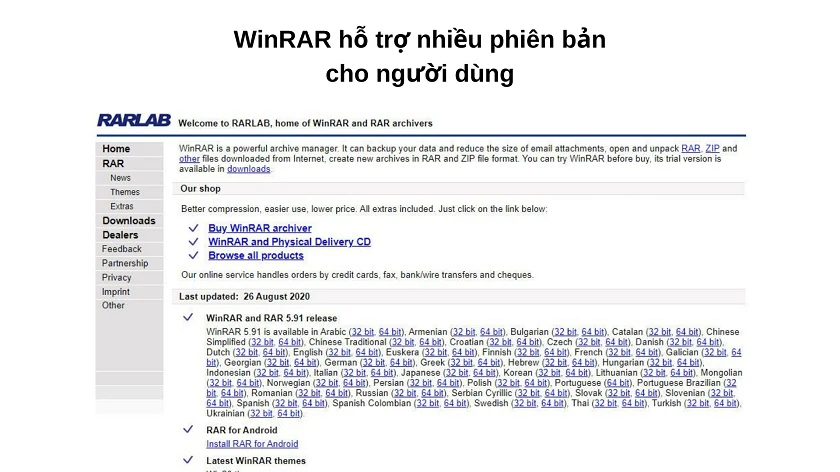 Phần mềm giải n&eacute;n WinRAR