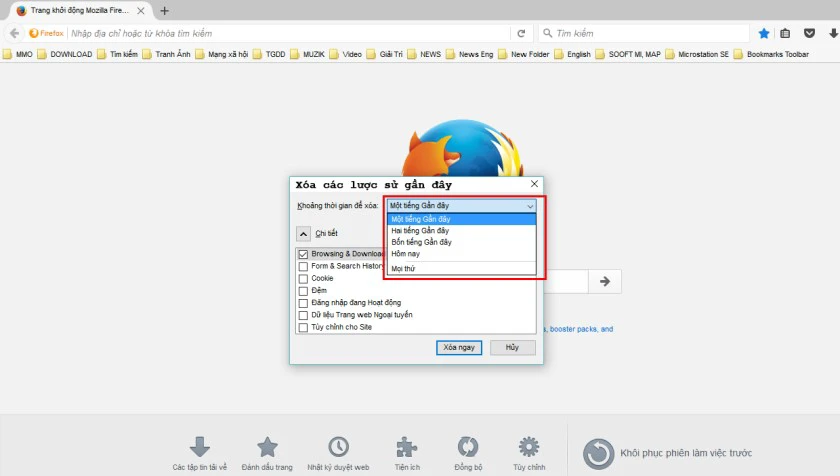  Xo&aacute; lịch sử t&igrave;m kiếm Google tr&ecirc;n tr&igrave;nh duyệt Firefox
