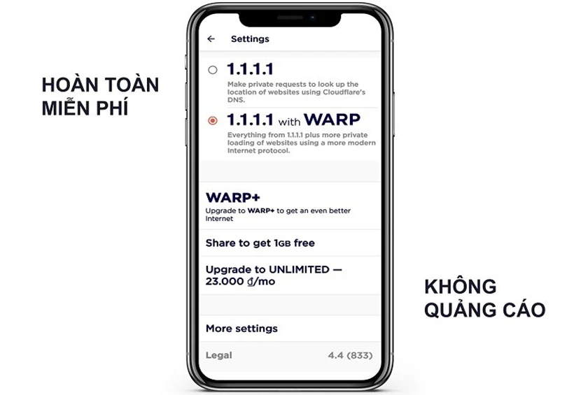 Một số t&iacute;nh năng nổi bật c&oacute; tr&ecirc;n 1.1.1.1 faster internet