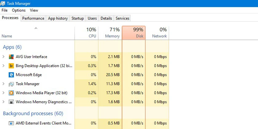 Lỗi Full Disk 100 tr&ecirc;n win 10 l&agrave; g&igrave;?