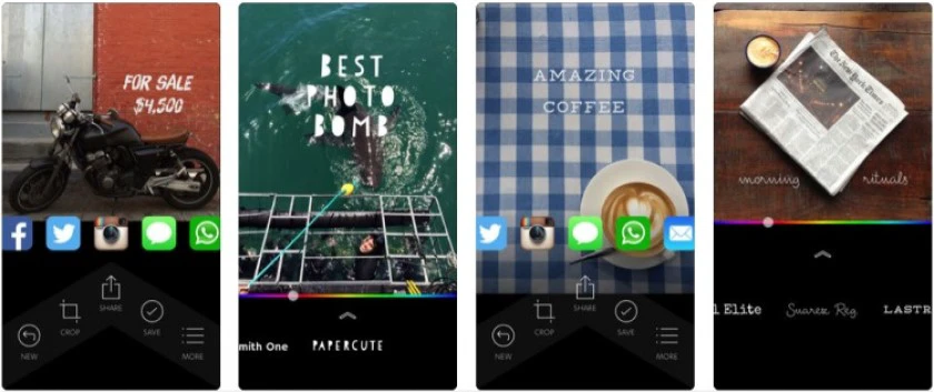 App th&ecirc;m chữ v&agrave;o ảnh Quick