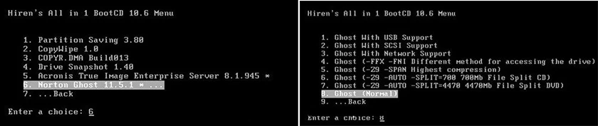 Chọn Norton Ghost 11.5.1 &rarr;&nbsp; Ghost (Normal).