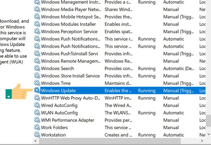 Tắt update win 10 bằng services.msc