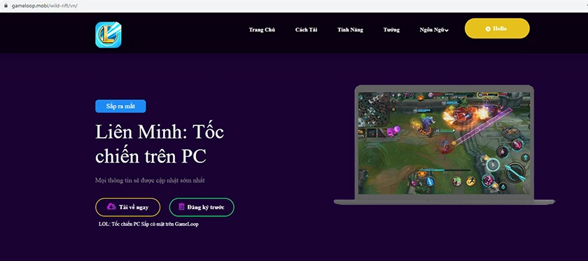 C&aacute;ch chơi li&ecirc;n minh mobile tr&ecirc;n laptop bằng Gameloop