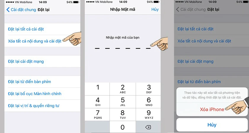 Kh&ocirc;i phục m&aacute;y về mặc định