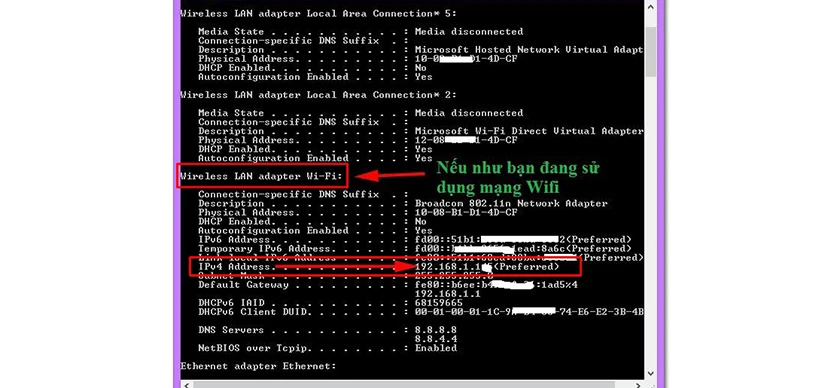 C&aacute;ch kiểm tra IP bằng l&ecirc;nh CMD tr&ecirc;n m&aacute;y Win 10