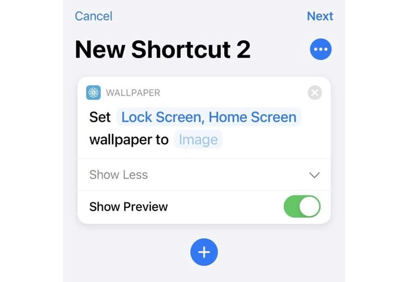 Chỉnh hình nền trong Shortcuts