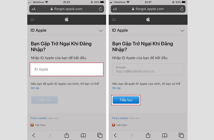 Qu&ecirc;n mật khẩu ID Apple v&agrave; c&aacute;ch kh&ocirc;i phục tr&ecirc;n điện thoại