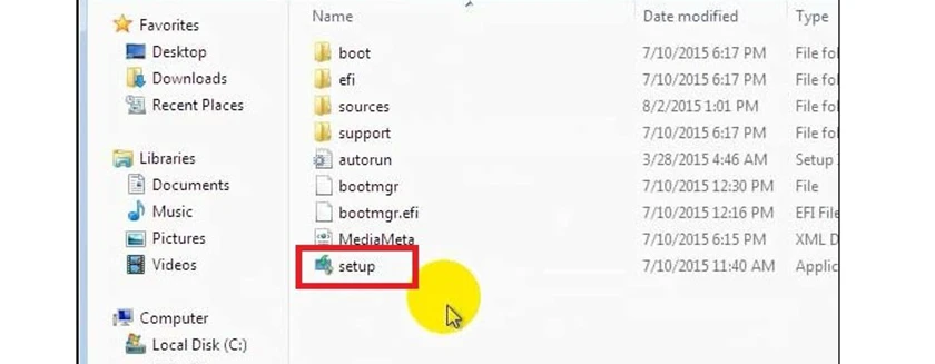 Nhấn v&agrave;o trong v&agrave; chọn file setup để c&agrave;i đặt