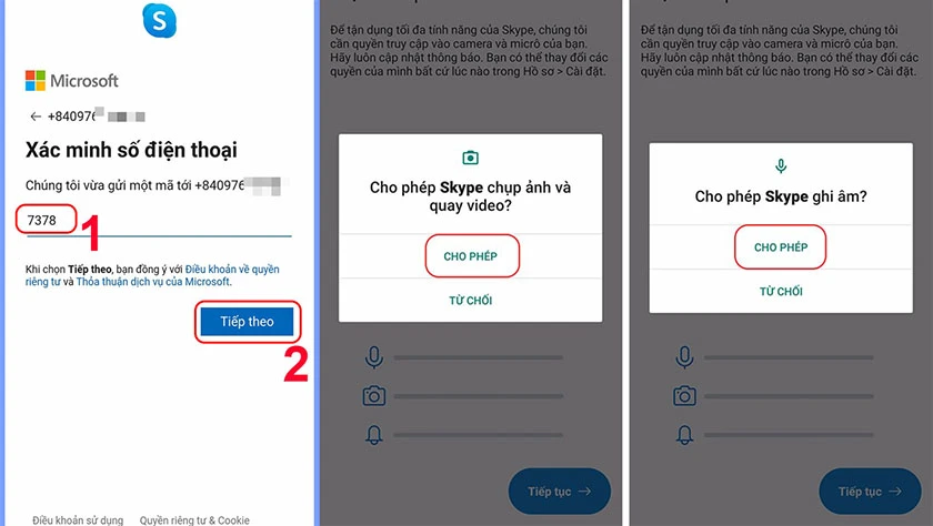 C&aacute;ch tạo t&agrave;i khoản Skype tr&ecirc;n điện thoại bằng số điện thoại