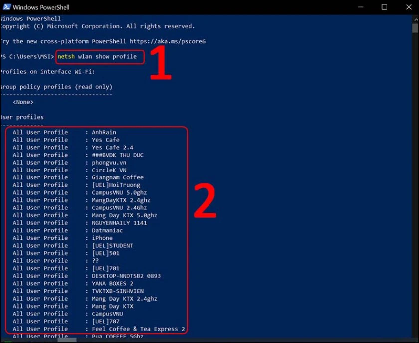 Cửa sổ Windows PowerShell