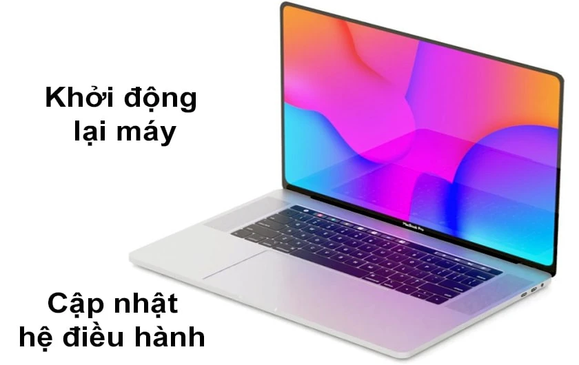 Khởi động lại máy để sửa lỗi bàn phím Macbook bị liệt do phần mềm
