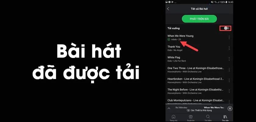 Hướng dẫn tải nhạc tr&ecirc;n Spotify về điện thoại