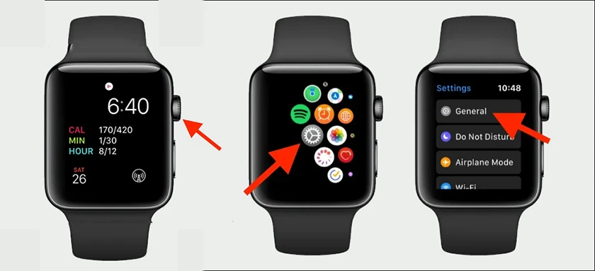 Hướng dẫn c&aacute;ch check (kiểm tra) imei, serial Apple Watch trong mục giới thiệu