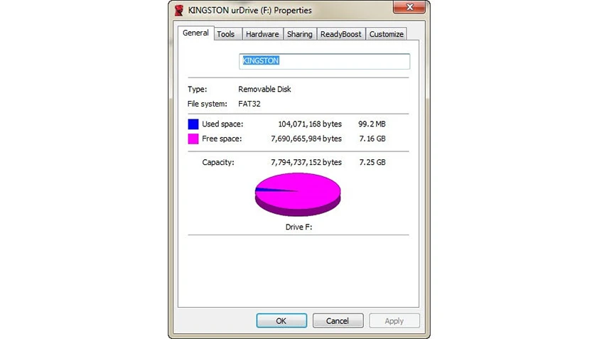 Kiểm tra xem USB c&oacute; bị đầy bộ nhớ