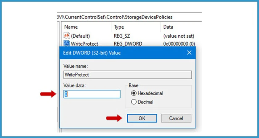 Sửa lỗi the disk is write protected tr&ecirc;n usb bằng c&aacute;ch sử dụng Registry