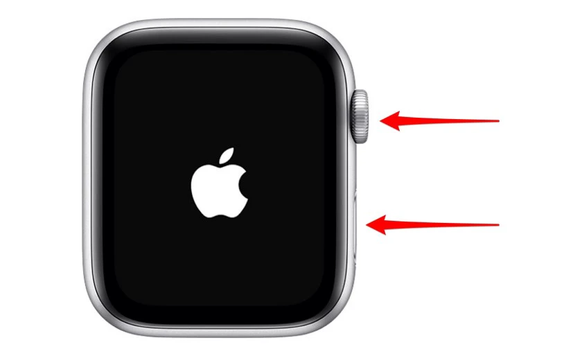 Force Restart (khởi đ&ocirc;̣ng lại bắt bu&ocirc;̣c) khi apple watch bị treo t&aacute;o