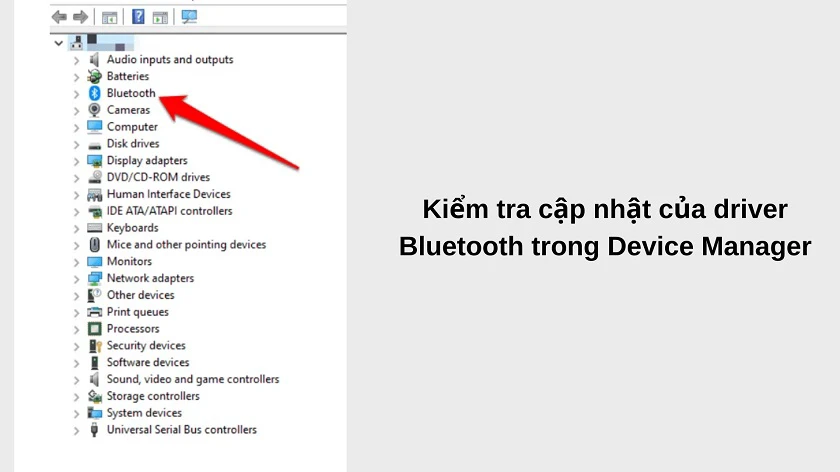 Cập nhật driver Bluetooth trên máy tính