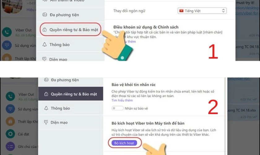 Hướng dẫn c&aacute;ch đăng xuất Viber tr&ecirc;n m&aacute;y t&iacute;nh