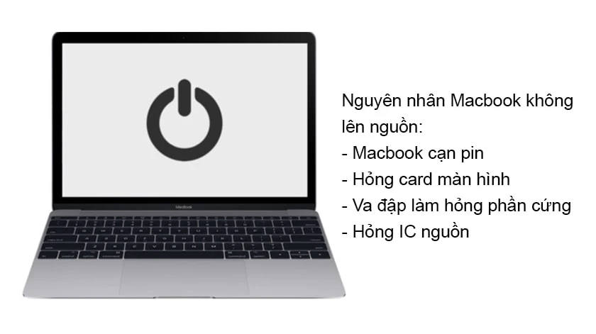 Macbook kh&ocirc;ng l&ecirc;n nguồn nguy&ecirc;n nh&acirc;n do đ&acirc;u?