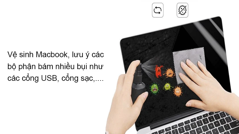 Vệ sinh Macbook khi m&aacute;y Macbook kh&ocirc;ng l&ecirc;n nguồn được