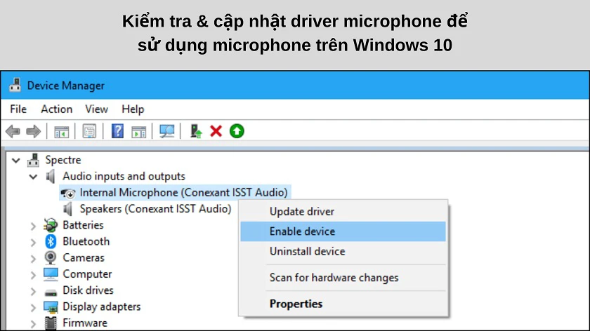 m&aacute;y t&iacute;nh kh&ocirc;ng nhận microphone win 7