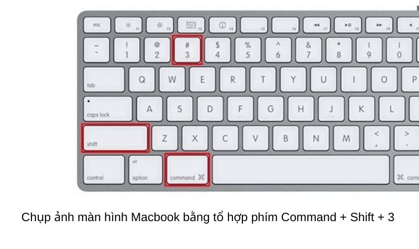 Ph&iacute;m tắt chụp m&agrave;n h&igrave;nh mac Command + Shift + 3