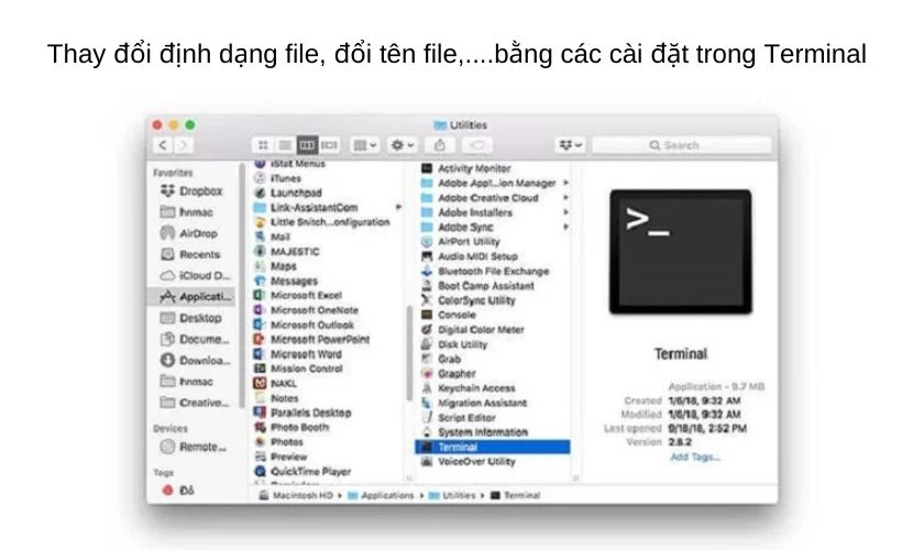 Thay đổi định dạng file
