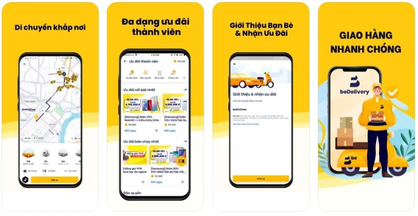 Ứng dụng đặt xe bee