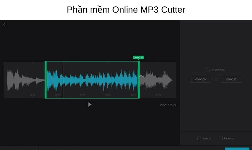 phần mềm cắt nhạc Online MP3 Cutter