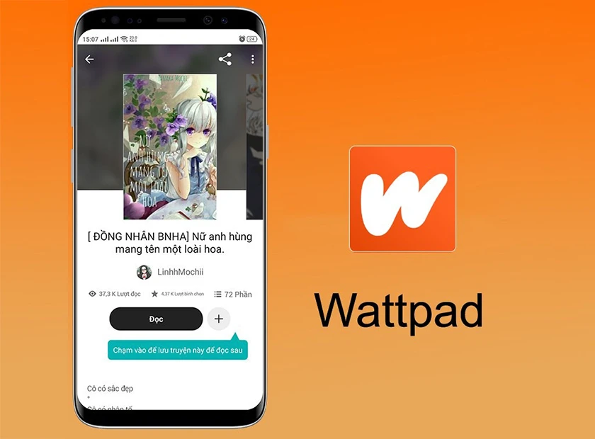 Ứng dụng đọc truyện Wattpad