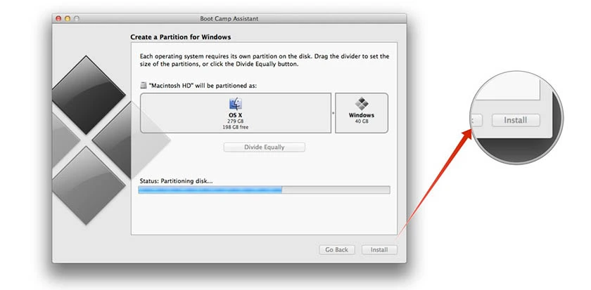 Nếu bạn muốn d&ugrave;ng song song hai hệ điều h&agrave;nh, h&atilde;y c&agrave;i windows v&agrave;o ph&acirc;n v&ugrave;ng nhỏ hơn