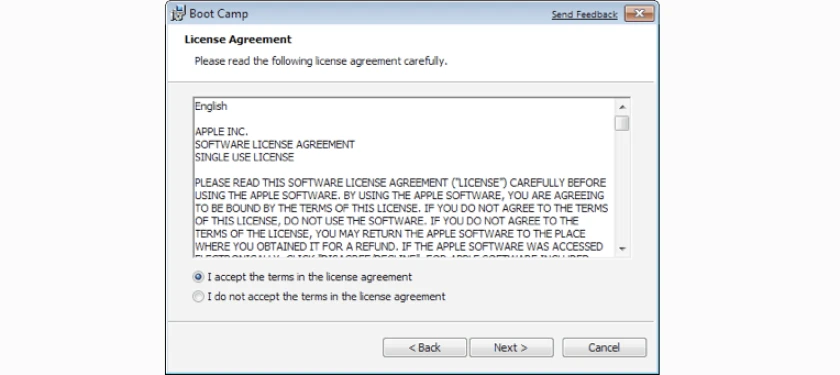 Nhấn chọn &ldquo;I accept the terms in the license agreement&rdquo; sau đ&oacute; chọn Next