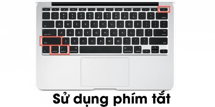 C&aacute;ch 1: Sử dụng tổ hợp ph&iacute;m tắt tr&ecirc;n MacBook để khắc phục lỗi