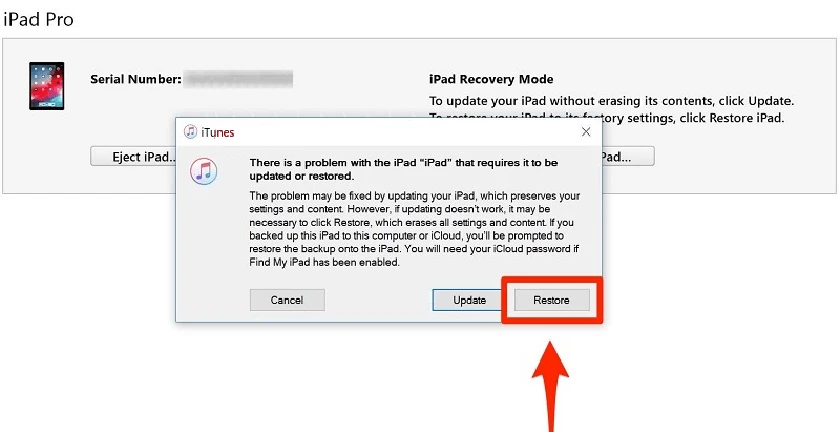 C&aacute;ch mở kh&oacute;a mật khẩu khi qu&ecirc;n mật khẩu ipad bằng Recovery Mode
