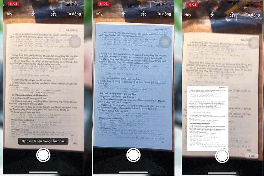 Scan văn bản bằng điện thoại iPhone