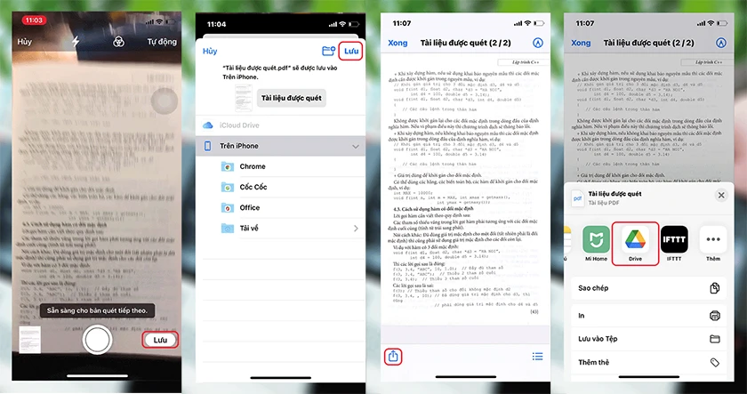 Scan văn bản bằng điện thoại iPhone