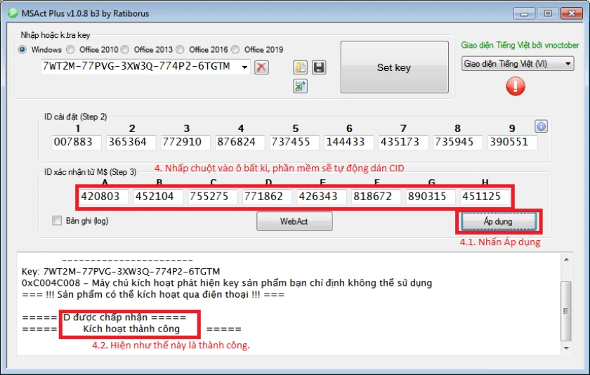 Khắc phục lỗi product activation failed office 2013 bằng active by phone