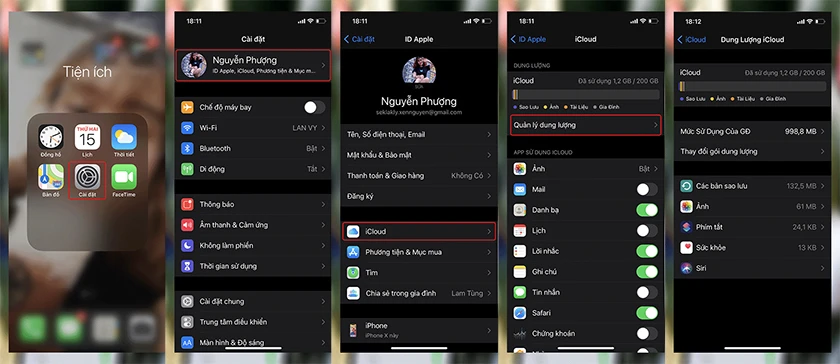 Kiểm tra nguy&ecirc;n nh&acirc;n khiến iCloud đầy