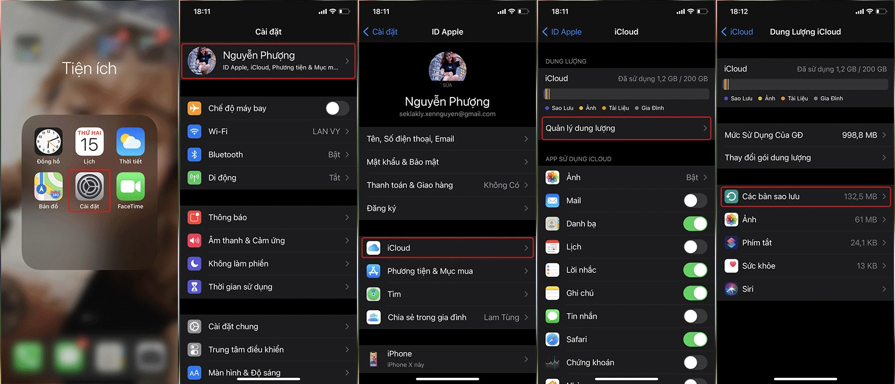 C&aacute;ch giải ph&oacute;ng dung lượng iCloud