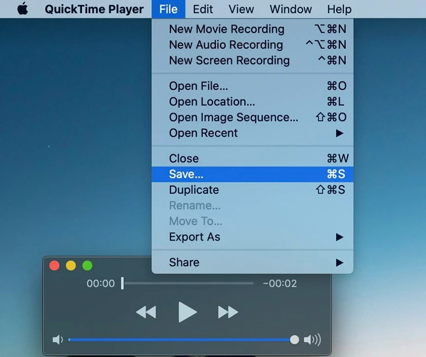 cách ghi &acirc;m tr&ecirc;n Macbook bằng ph&acirc;̀n m&ecirc;̀m QuickTime Player
