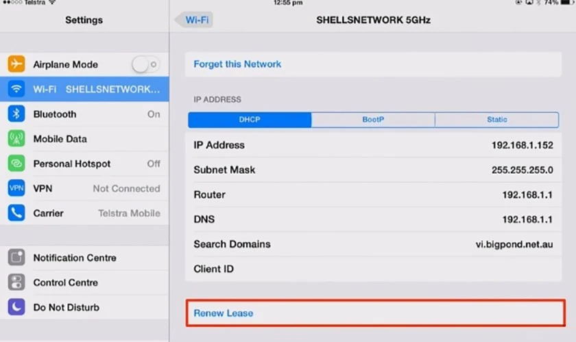 L&agrave;m mới địa chỉ IP iPad