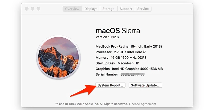 hướng dẫn cách kiểm tra, check cấu hình laptop Macbook Pro – Macbook Air