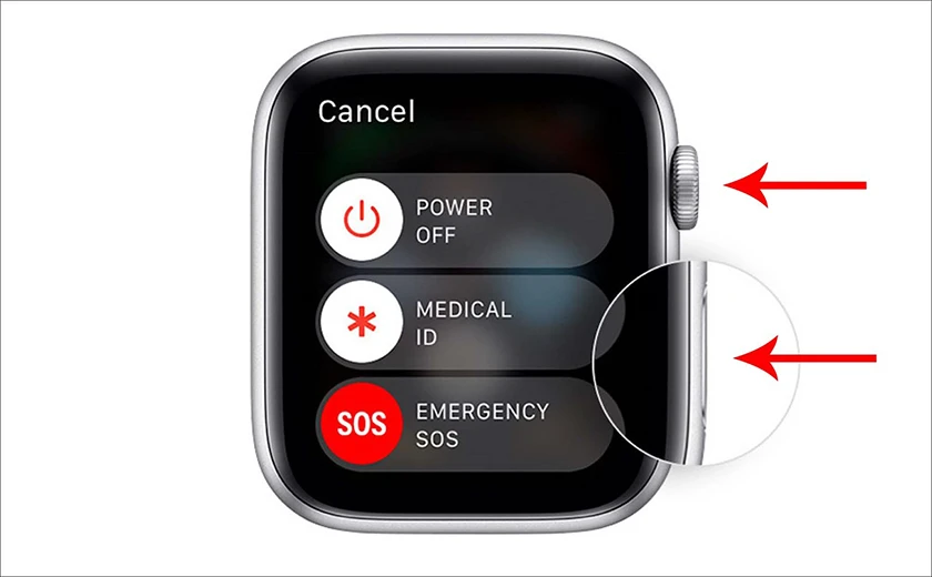 Cách xử lý lỗi apple watch m&agrave;n h&igrave;nh bằng c&aacute;ch khởi động lại