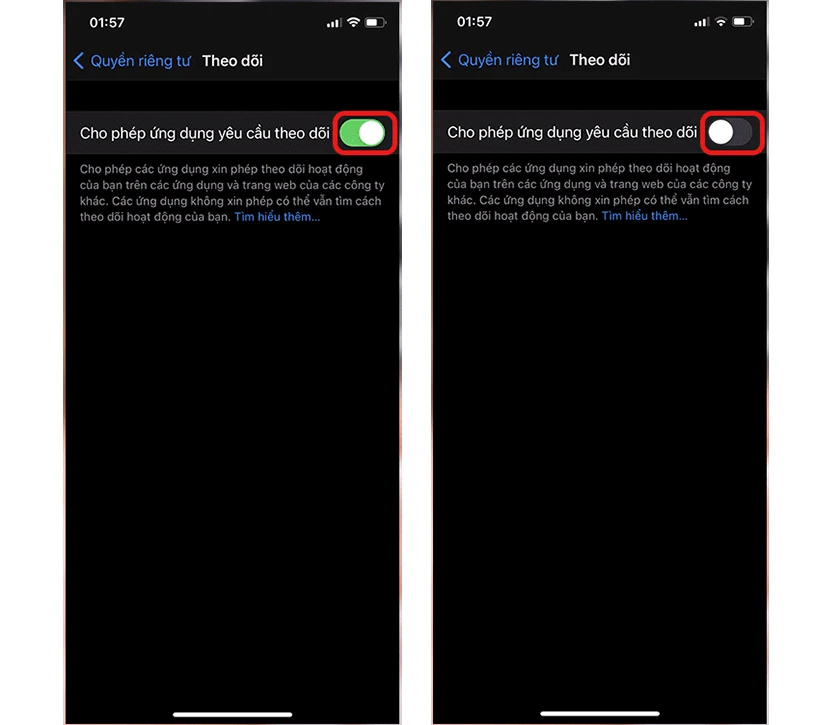 C&aacute;ch tắt App Tracking Transparency tr&ecirc;n iOS 14