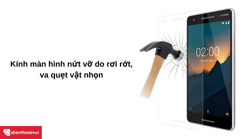 Điều gì gây nên tình trạng nứt vỡ trên kính màn hình Nokia 2.1?