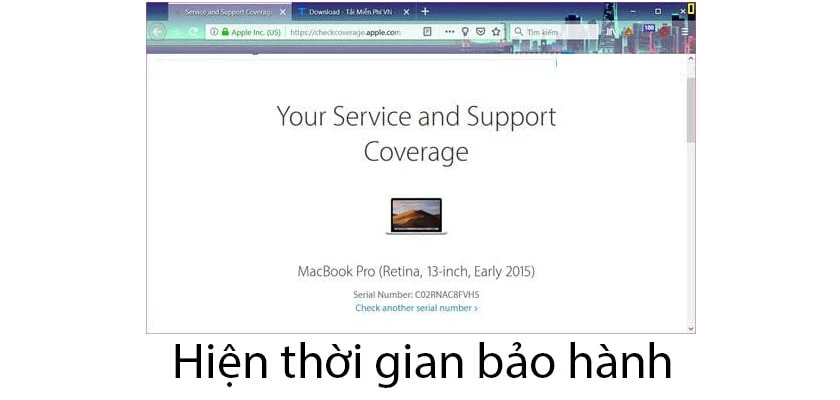 Bạn đợi một để kiểm tra kết quả kiểm tra bảo h&agrave;nh macbook Air / Pro