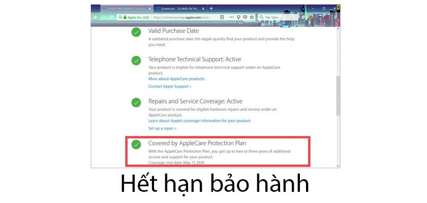ch&uacute; &yacute; đến d&ograve;ng Coverage end date