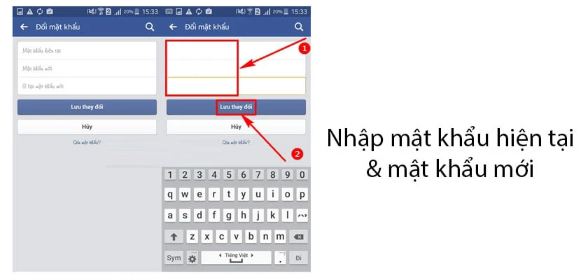 Hướng dẫn cách đổi mật khẩu facebook trên điện thoại Samsung
